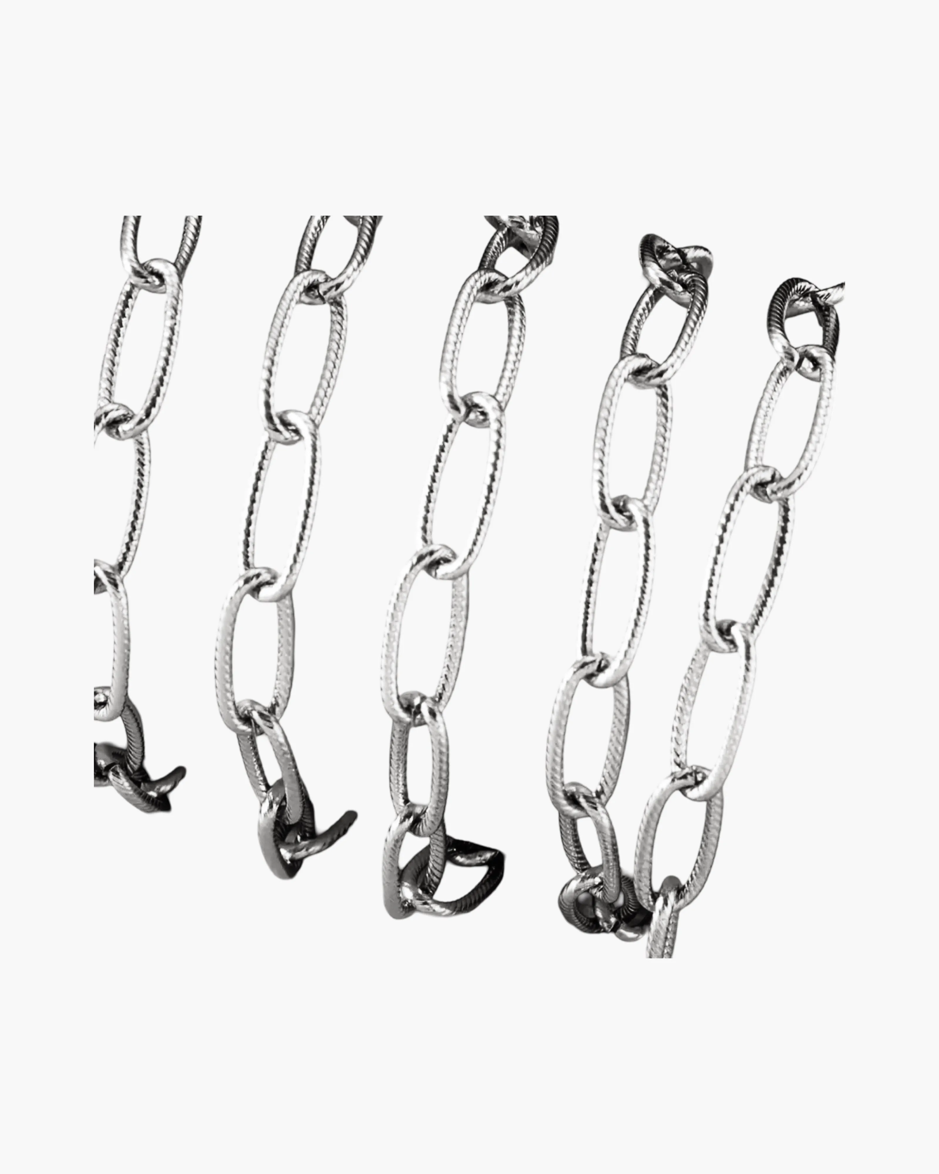 Rigged Silver Link Chain Hat Accessory