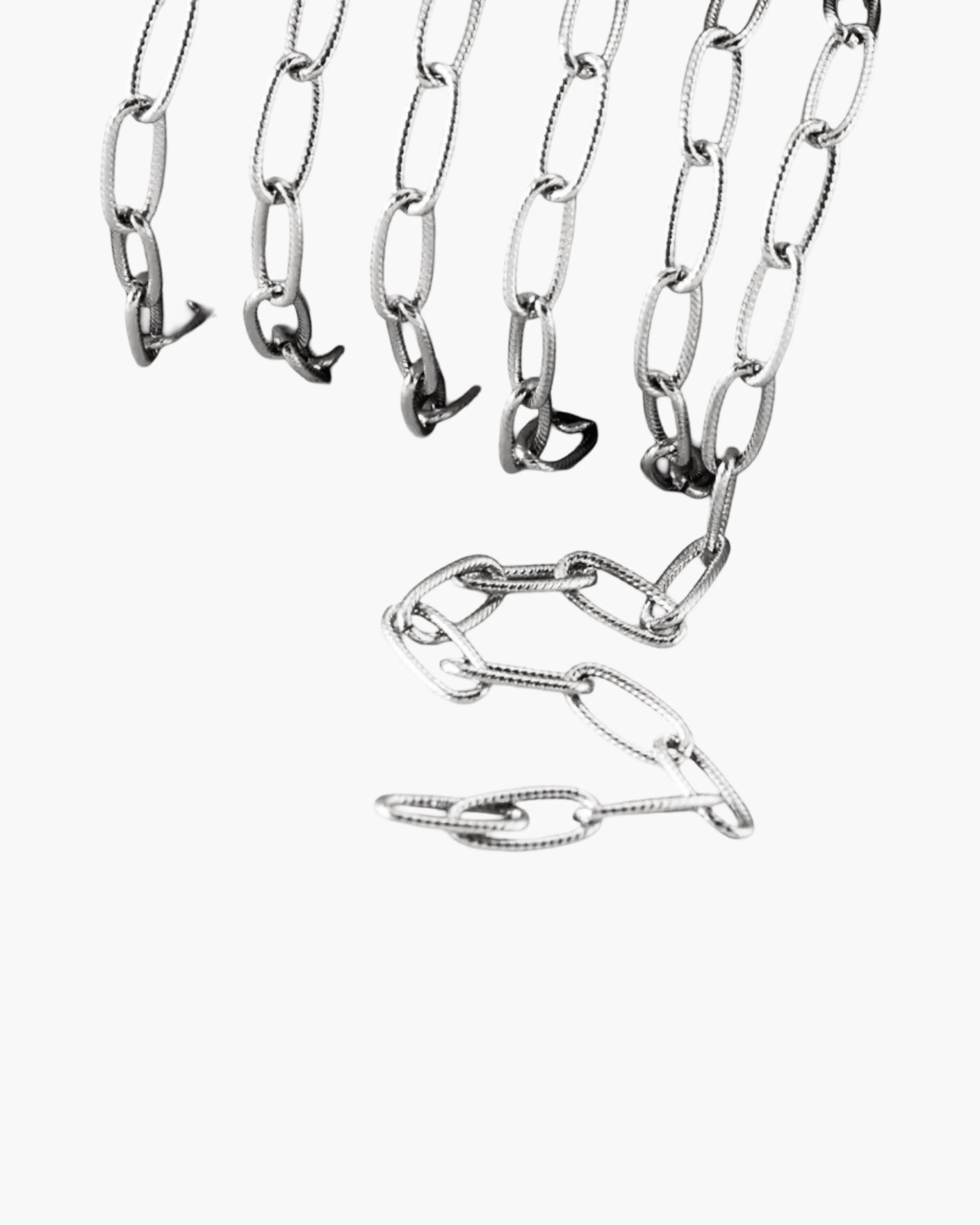 Rigged Silver Link Chain Hat Accessory