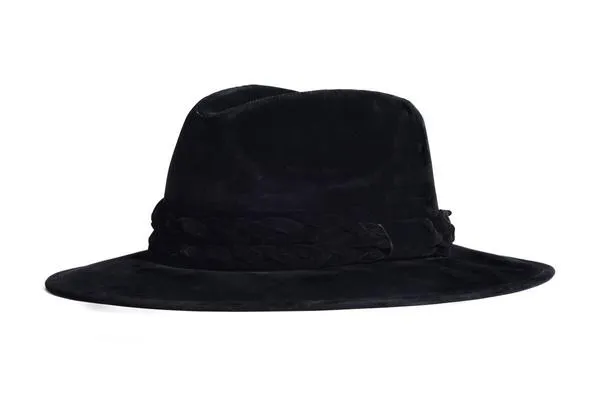 Rockstar Velour Faux Suede Fedora Hat