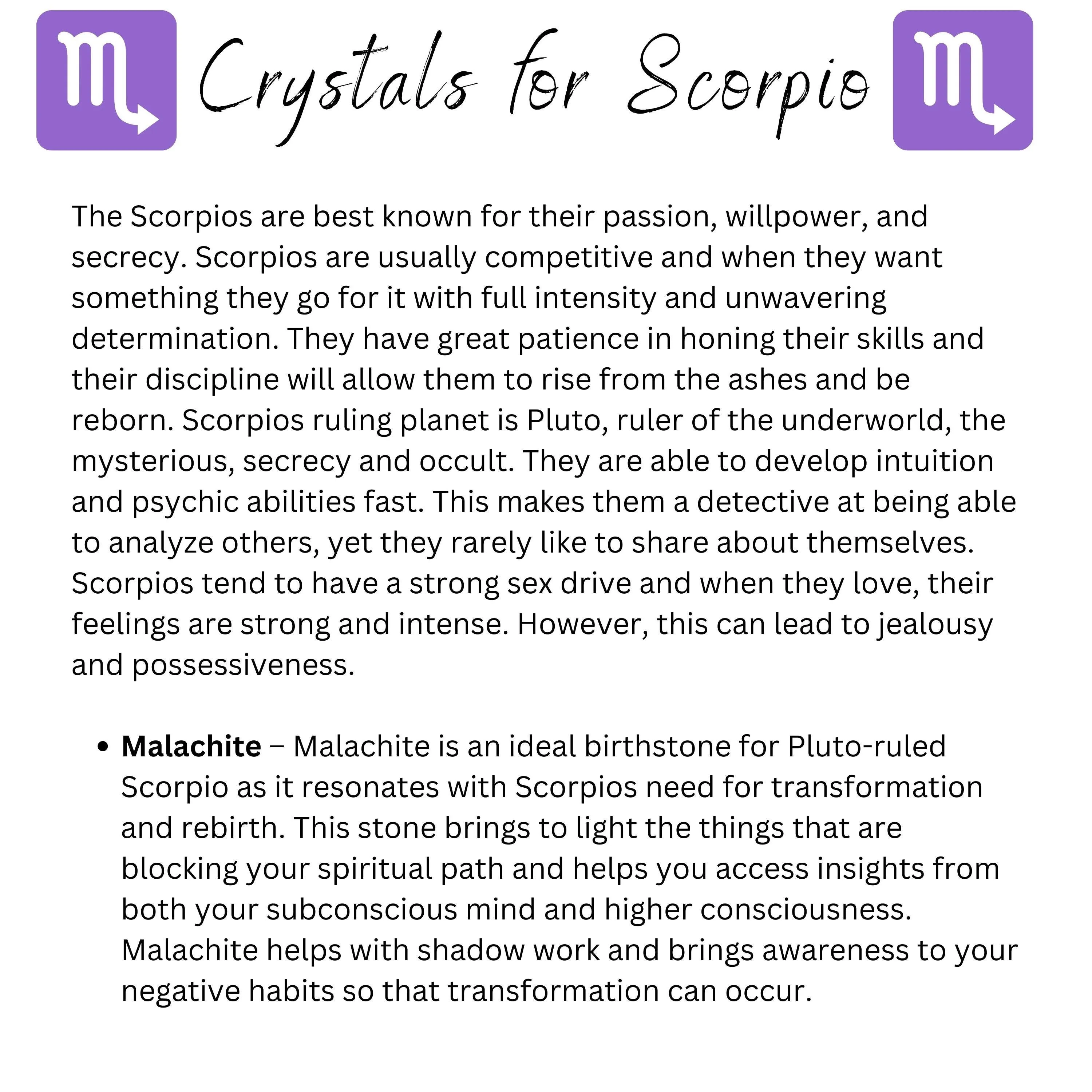 Scorpio Zodiac Crystal Bracelet