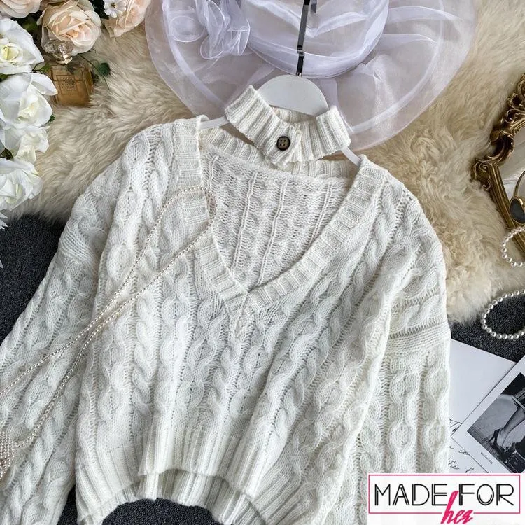 Shehnaaz Gill In Our High Low Choker Sweater