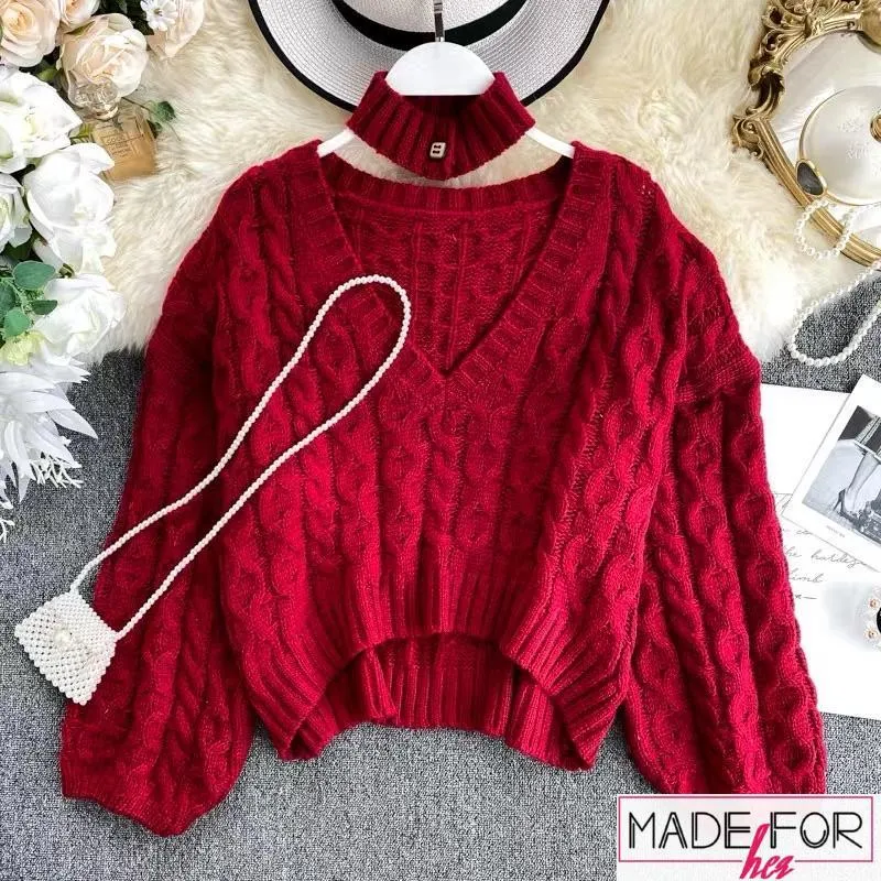 Shehnaaz Gill In Our High Low Choker Sweater