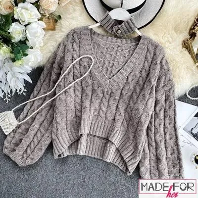 Shehnaaz Gill In Our High Low Choker Sweater