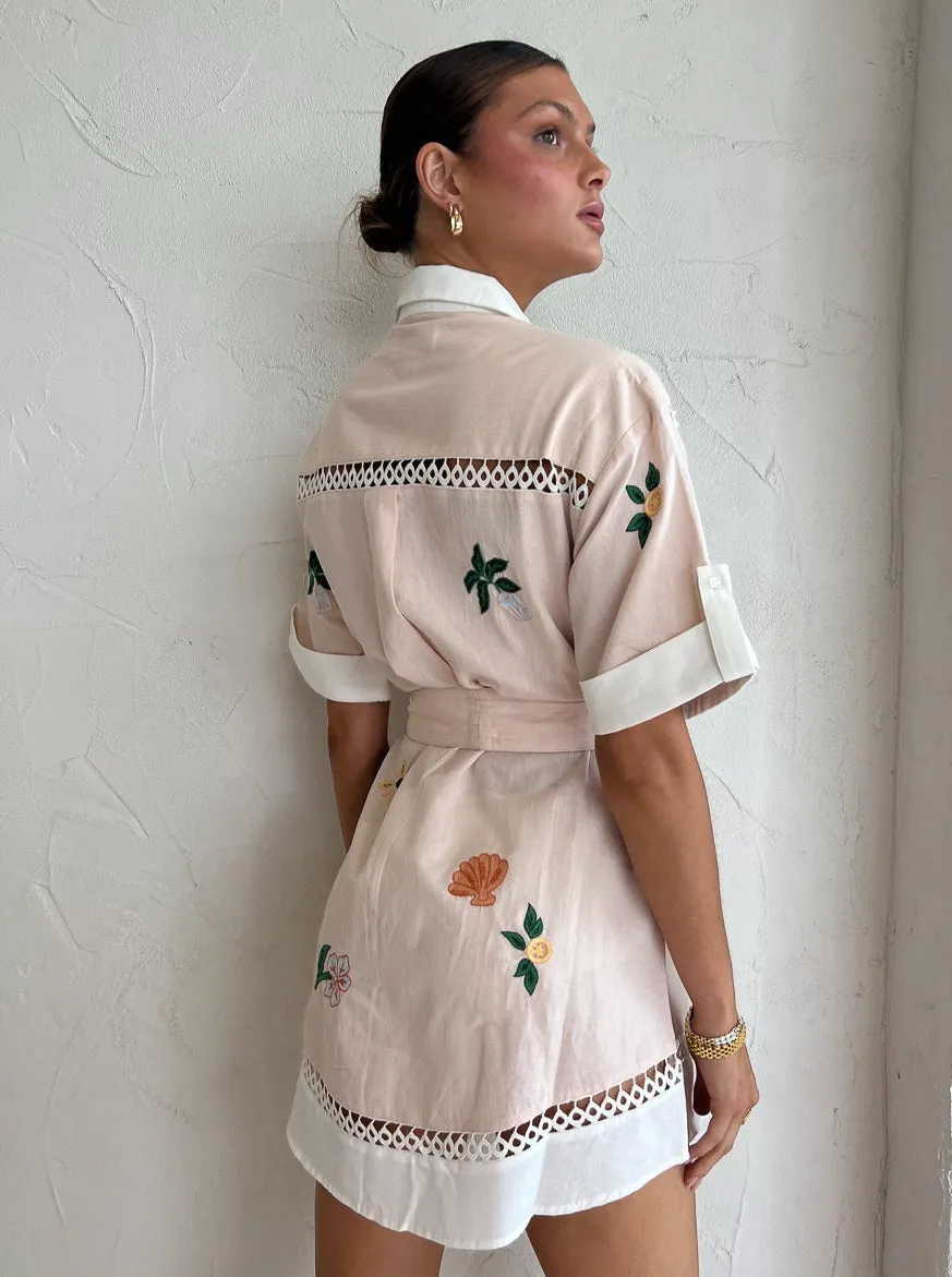 Significant Other Blaire Mini Dress in Embroidery Mix