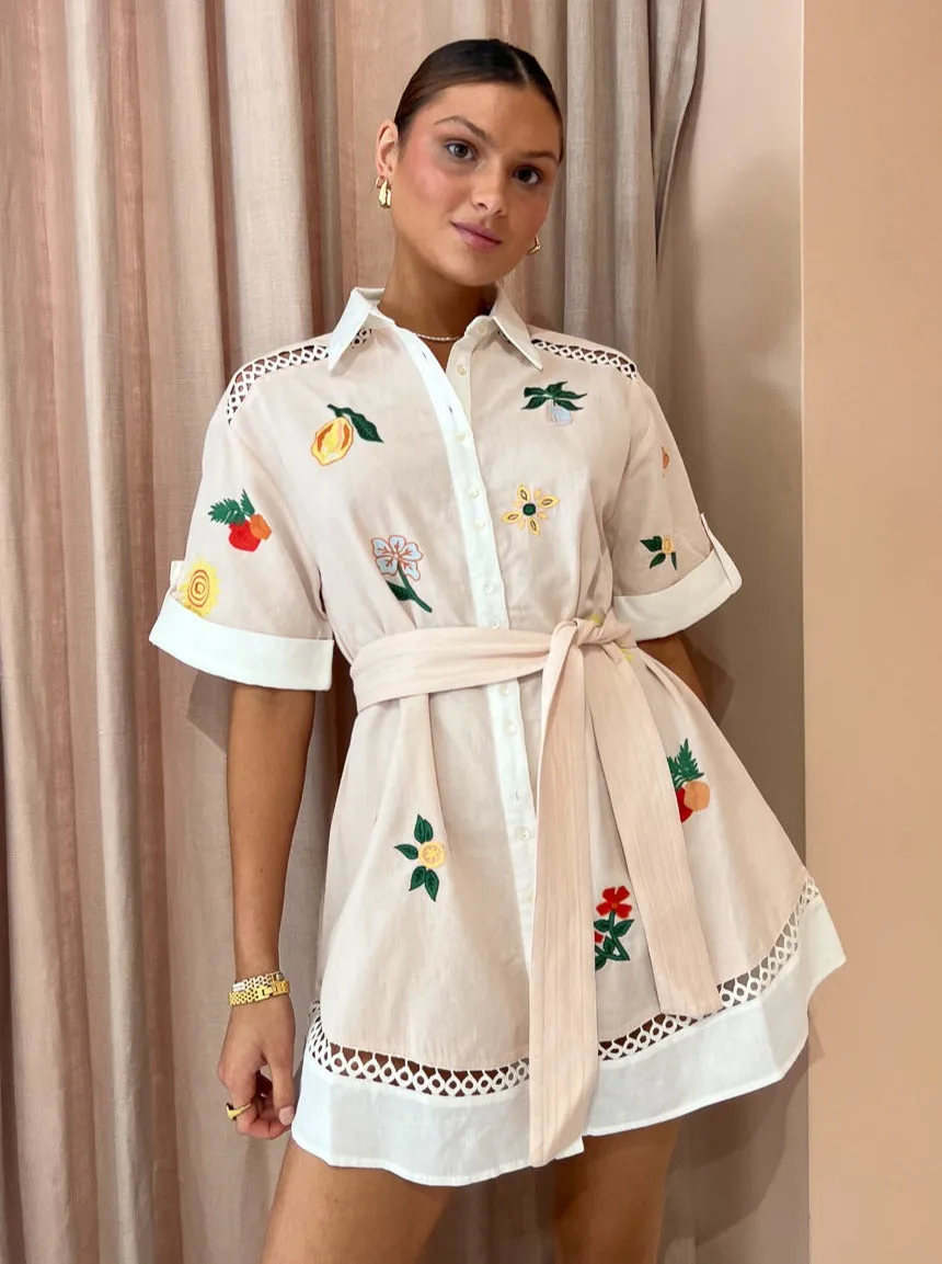 Significant Other Blaire Mini Dress in Embroidery Mix