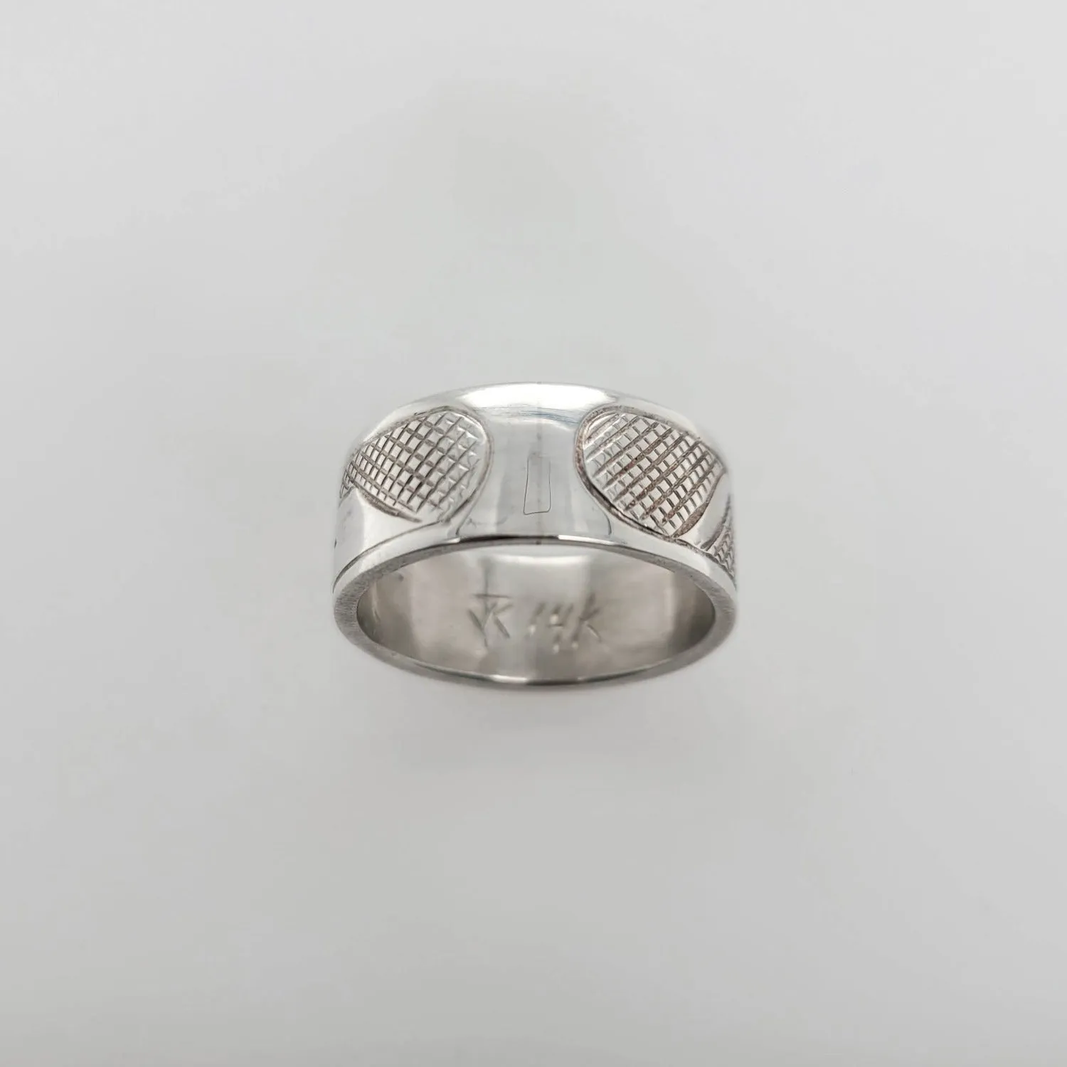 Silver 3/8" Band with Gold Orca or Killer Whale