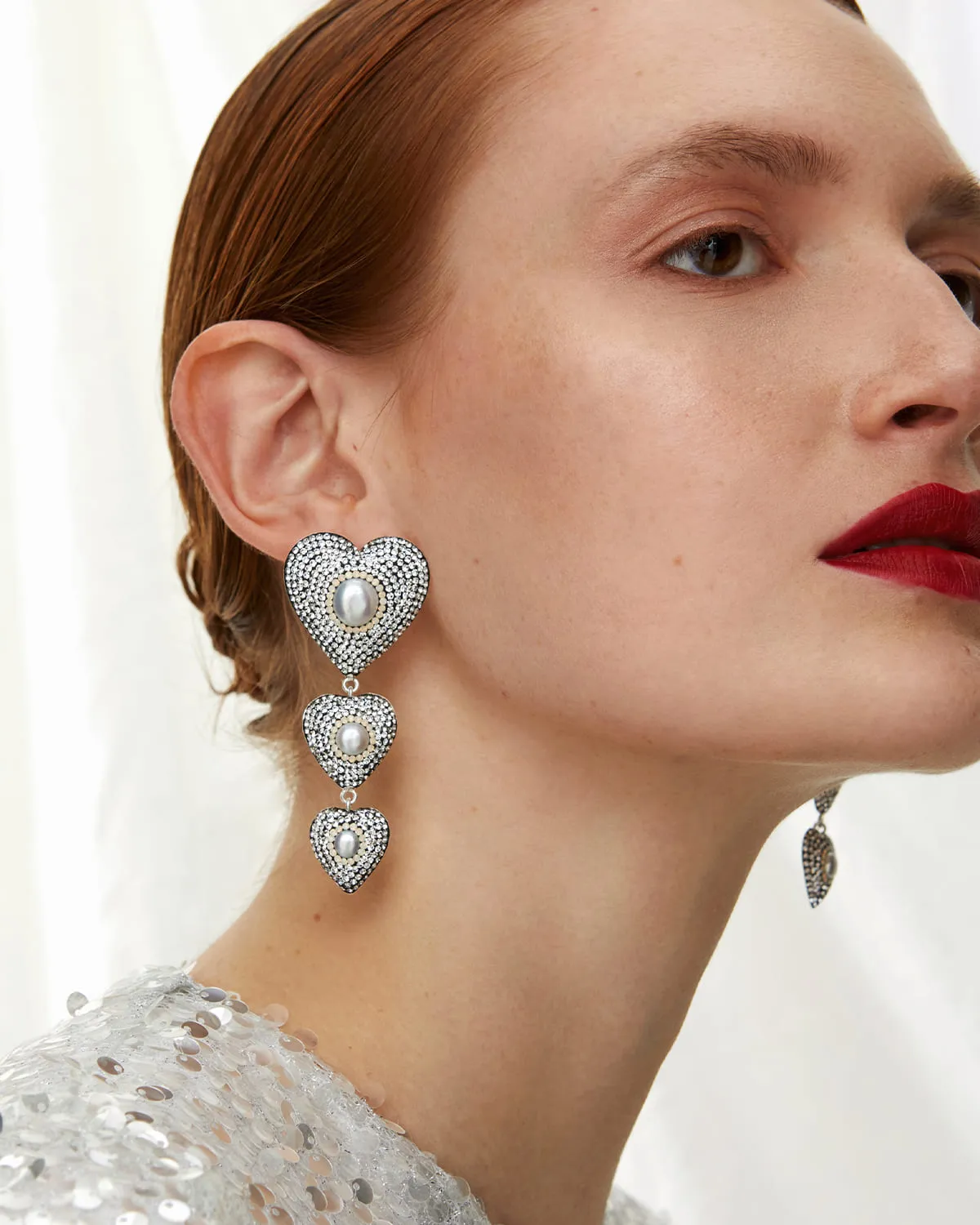 Silver Heart Earrings