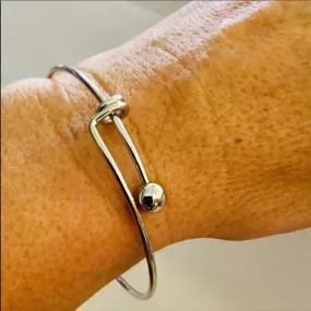 Silver Tension Bangle Bracelet