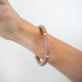 Skinny Acrylic Bamboo Bracelet: Mocha