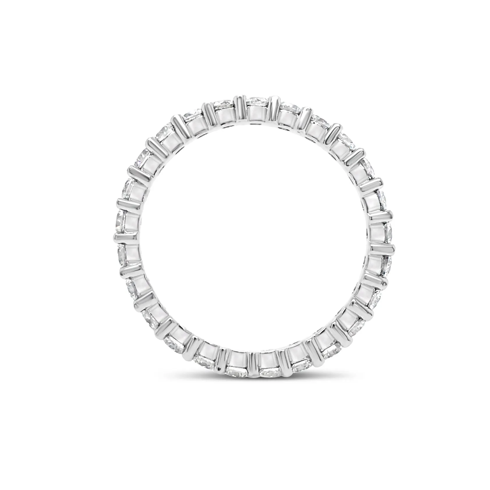 Slim Shared Prong-Set Diamond Eternity Band