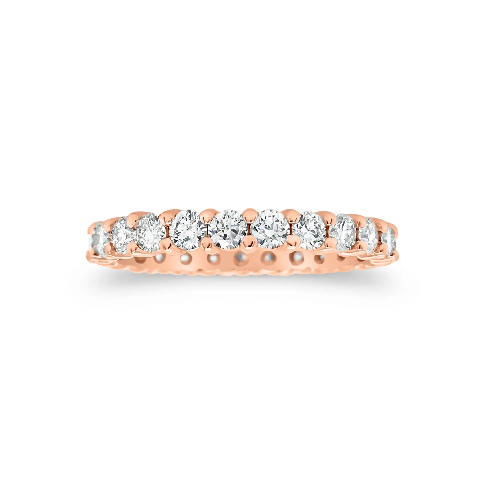 Slim Shared Prong-Set Diamond Eternity Band