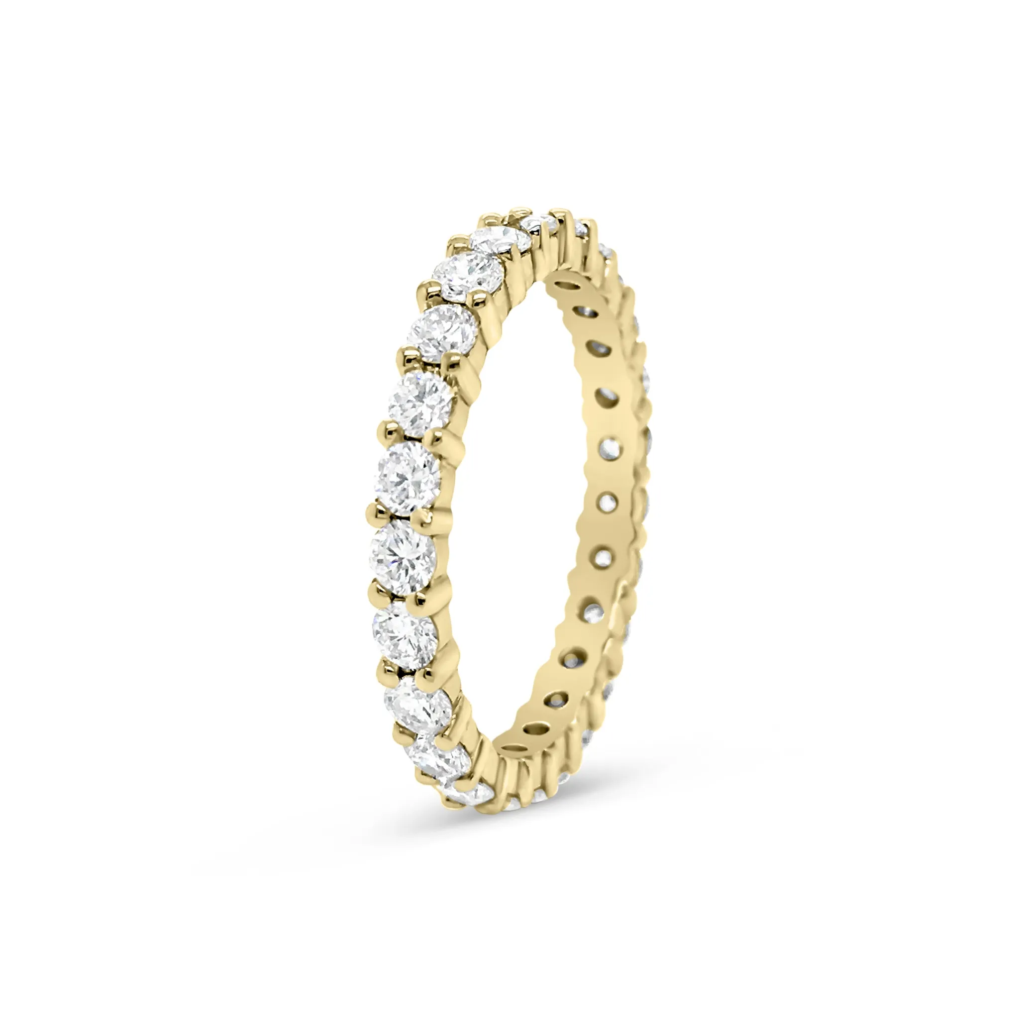 Slim Shared Prong-Set Diamond Eternity Band