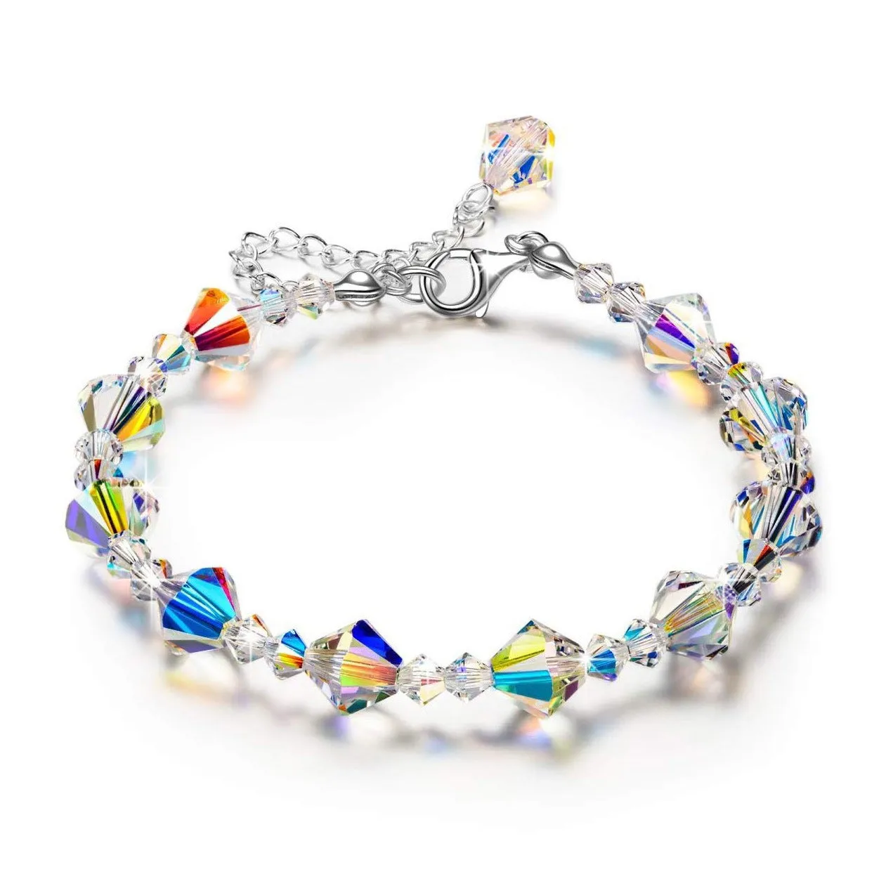 Square Crystal Stone Bracelet Shining AB Color Exquisite Luxury Fashion Bracelet Ornament