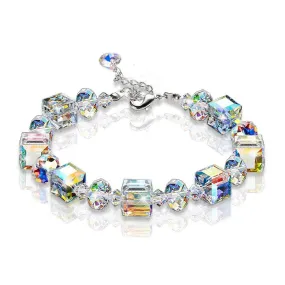 Square Crystal Stone Bracelet Shining AB Color Exquisite Luxury Fashion Bracelet Ornament