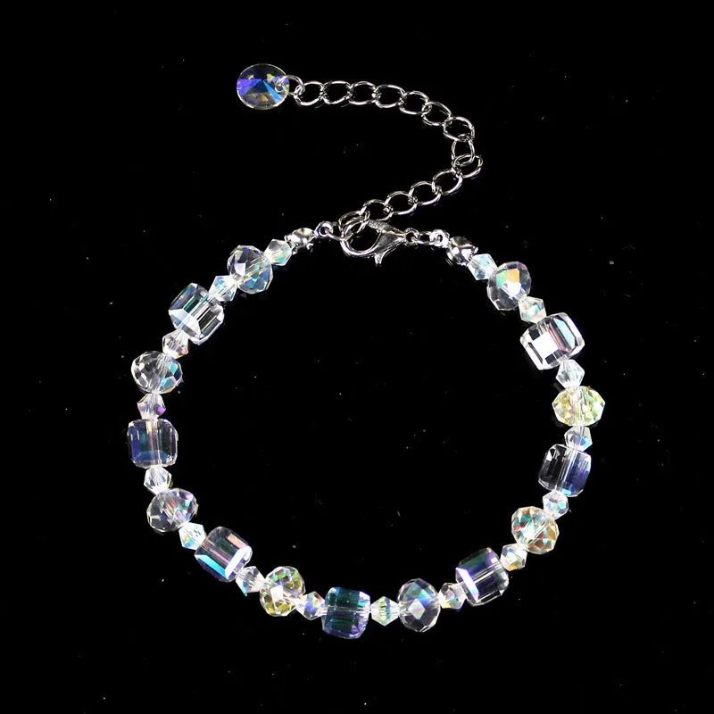 Square Crystal Stone Bracelet Shining AB Color Exquisite Luxury Fashion Bracelet Ornament