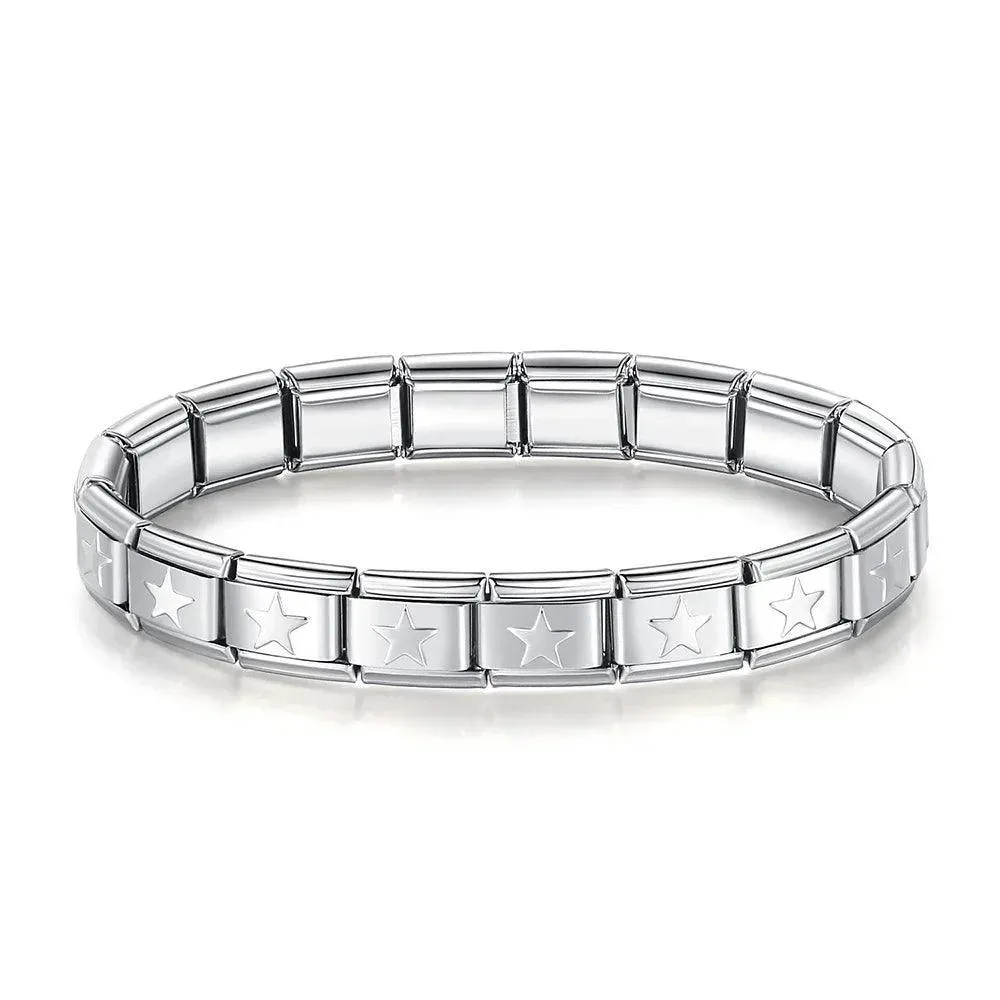 Stainless Steel Geometric Bangle: Chic Women's Fashion Jewelry