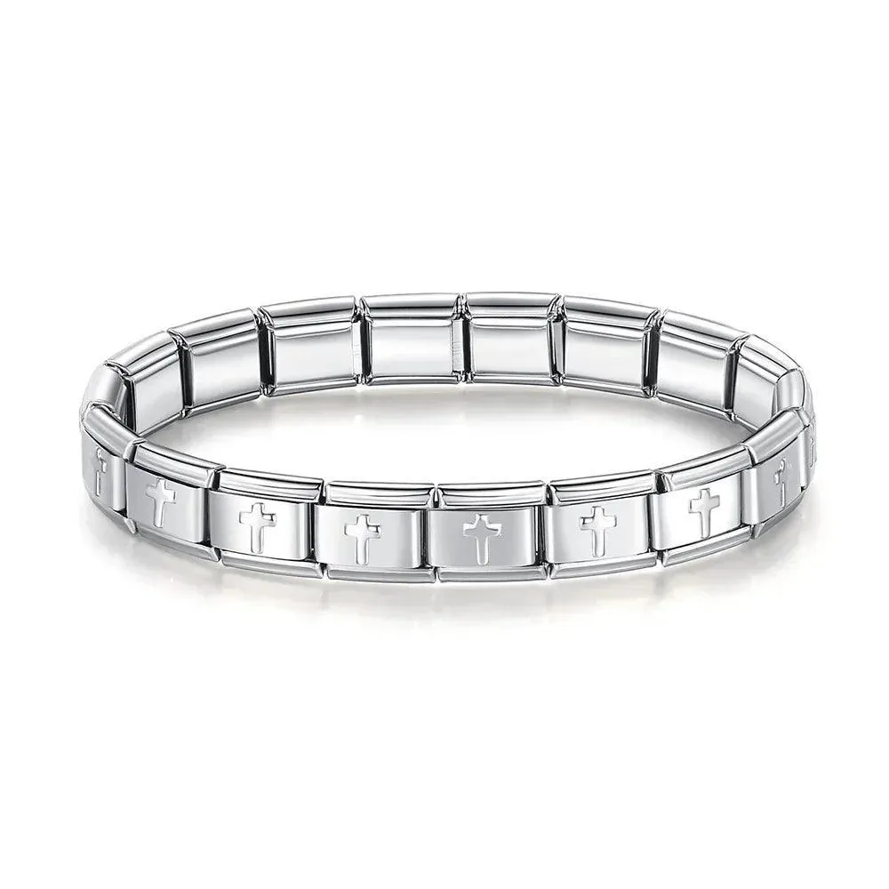 Stainless Steel Geometric Bangle: Chic Women's Fashion Jewelry