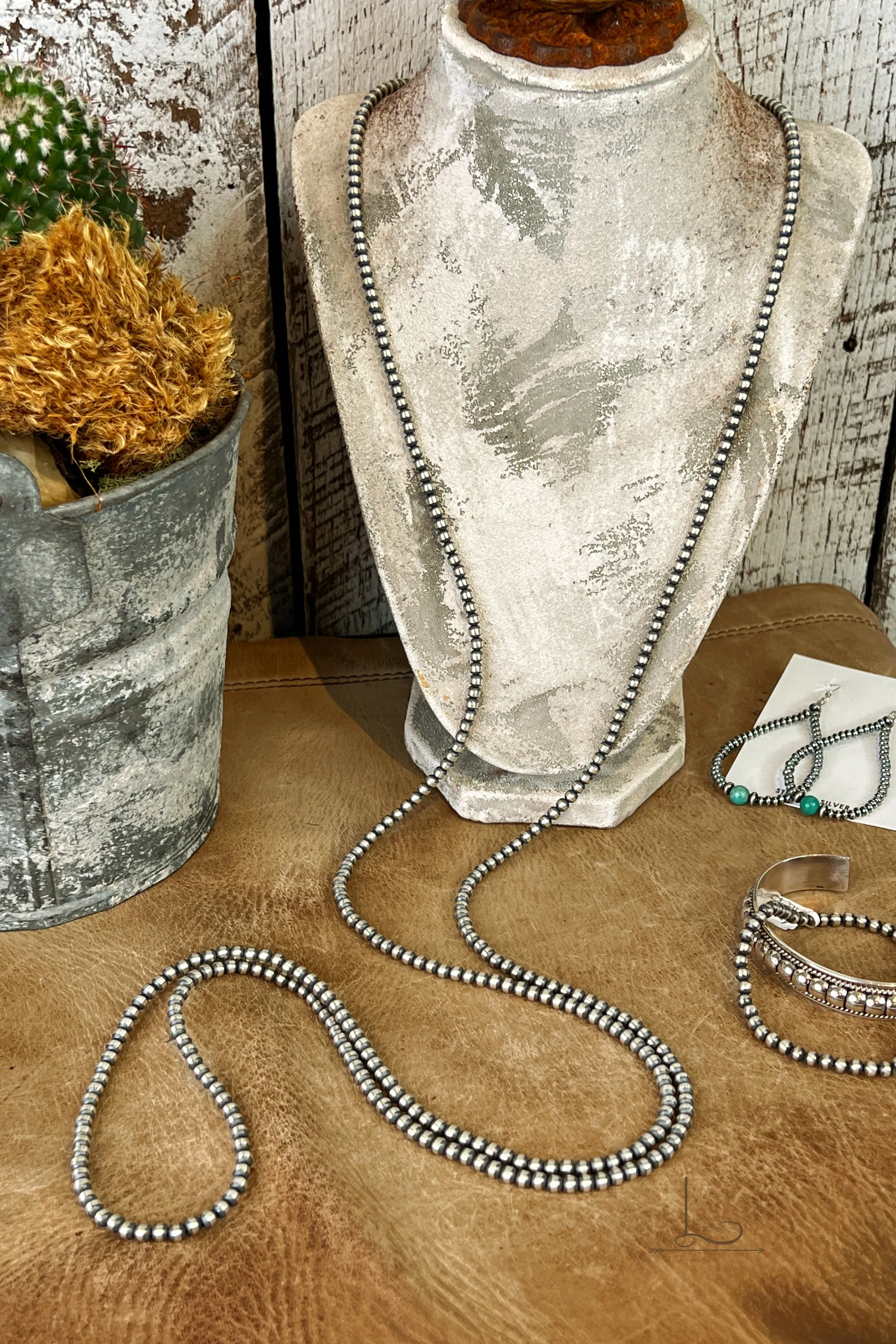 Sterling Silver Pearls~ 60" 4mm