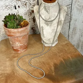 Sterling Silver Pearls~ 60" 4mm