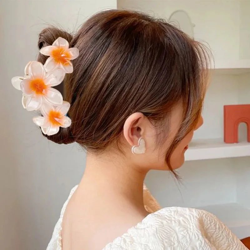TAVIMART  -  Elegant Plastic Hairpin Fashionable Hairpins Beautiful Flower Hair Pin Claw Hair Clip Accessory for Parties & Weddings