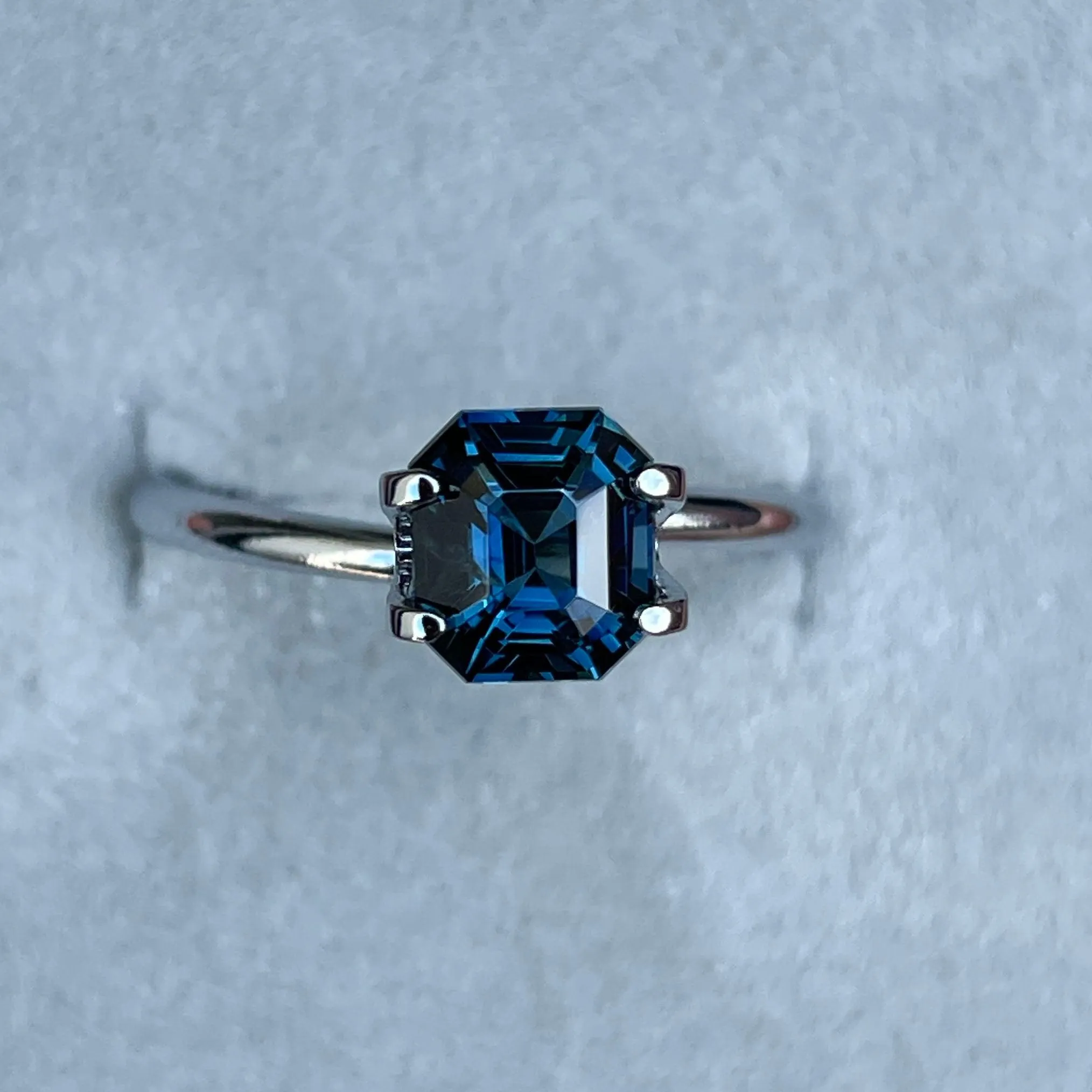 Teal Sapphire Emerald Cut 1.74 crt