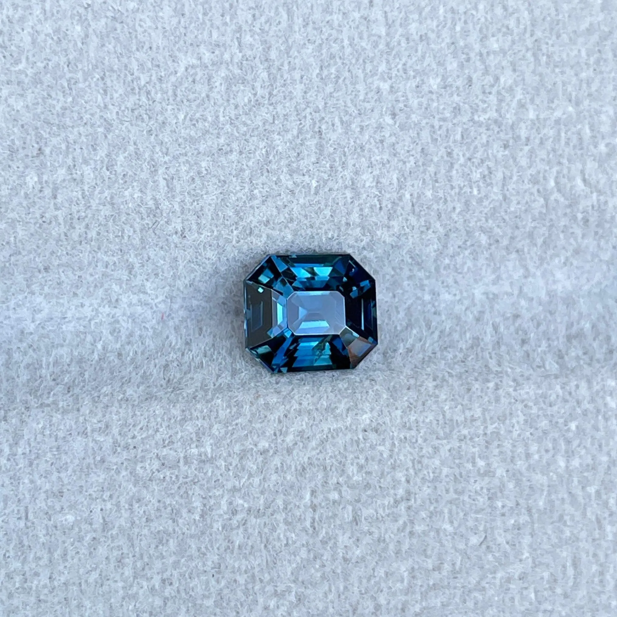 Teal Sapphire Emerald Cut 1.74 crt