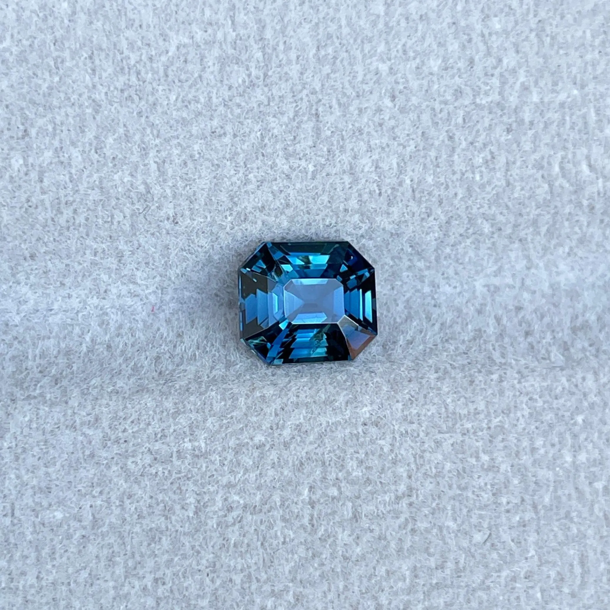 Teal Sapphire Emerald Cut 1.74 crt