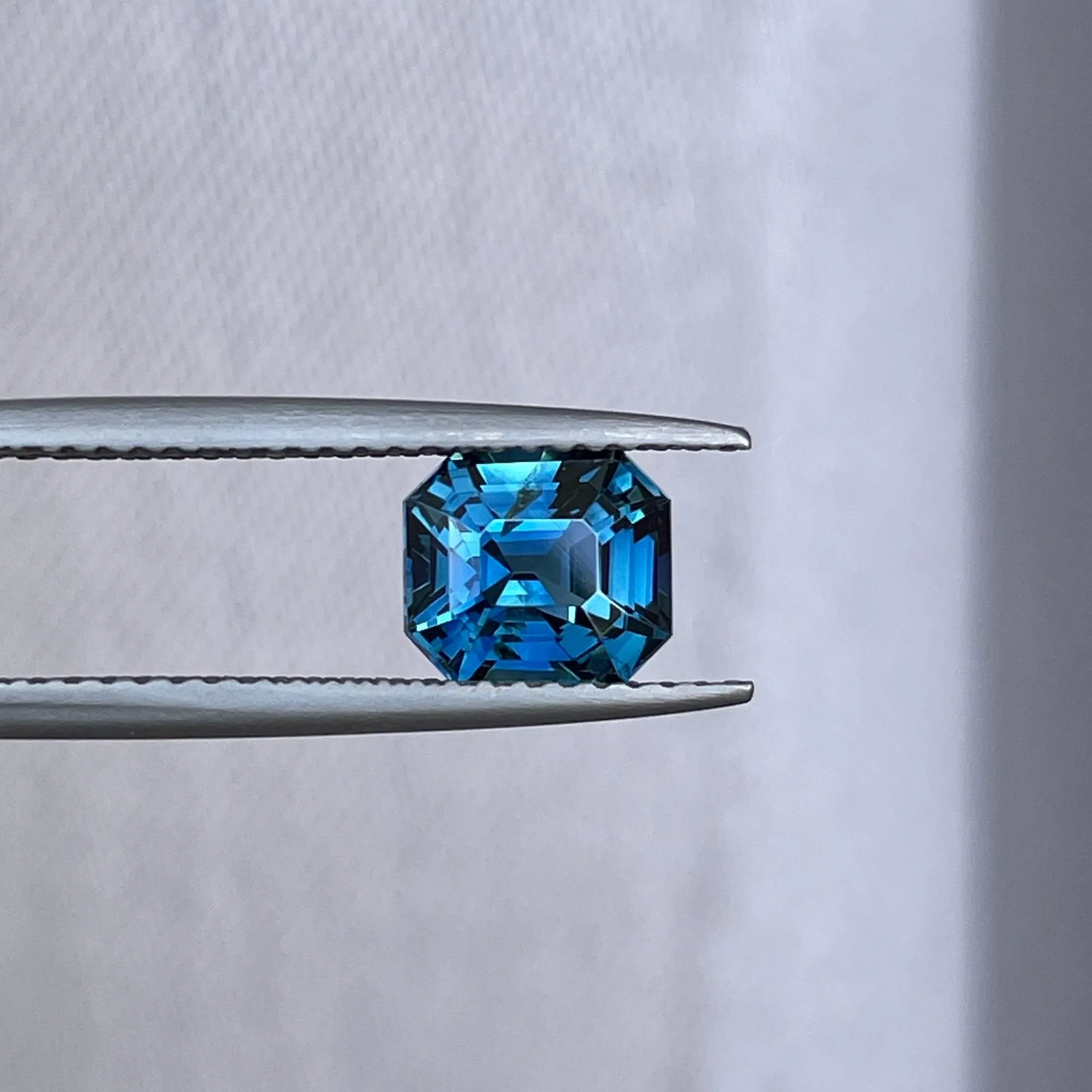 Teal Sapphire Emerald Cut 1.74 crt