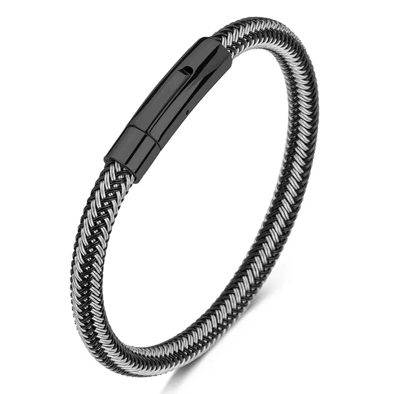 Thin wire stainless steel bracelet