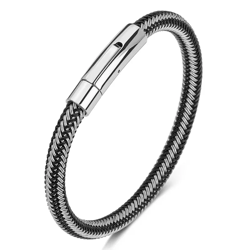 Thin wire stainless steel bracelet