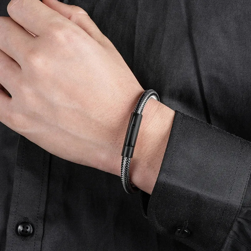 Thin wire stainless steel bracelet