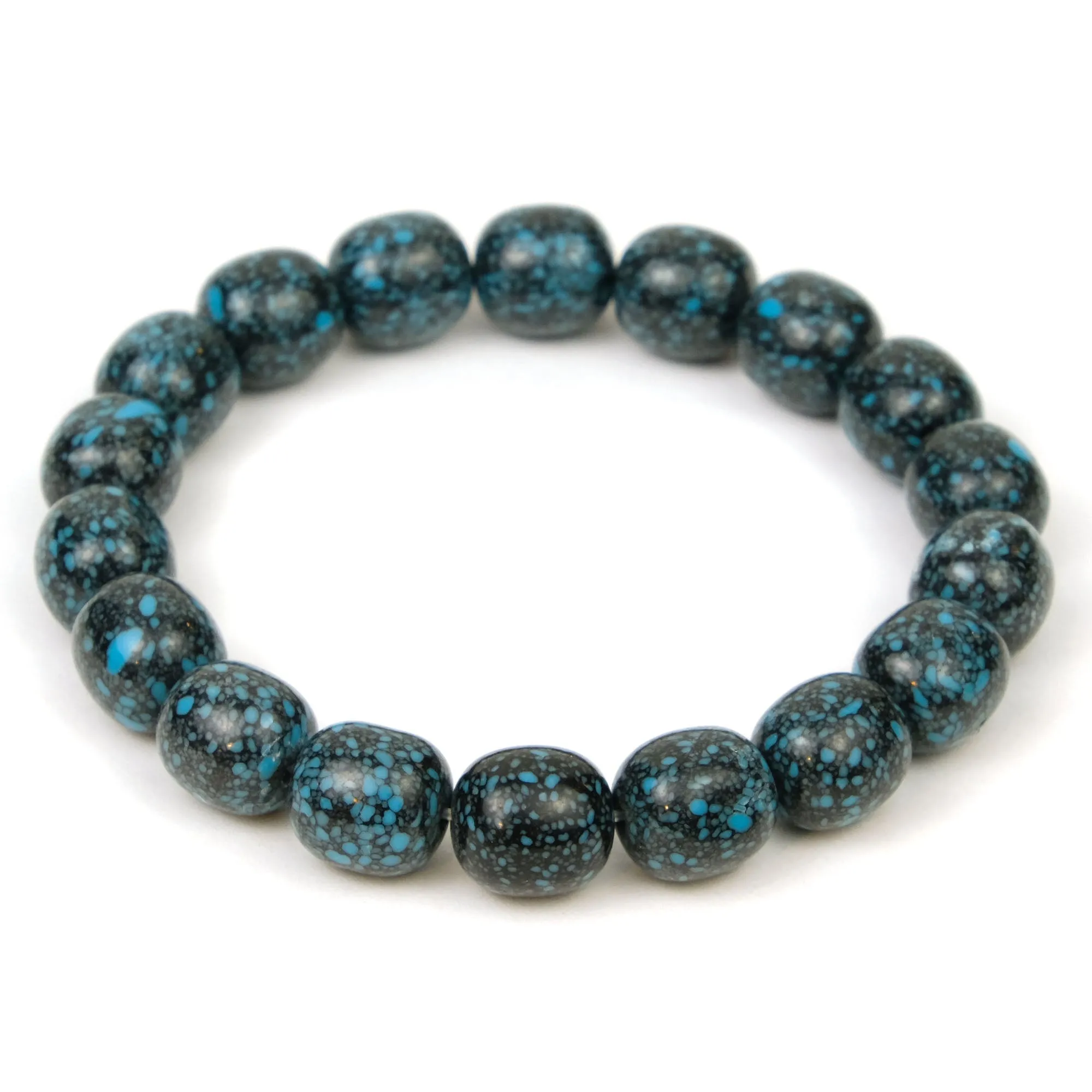 Tibetan Turquoise Stretch Bracelet 10mm
