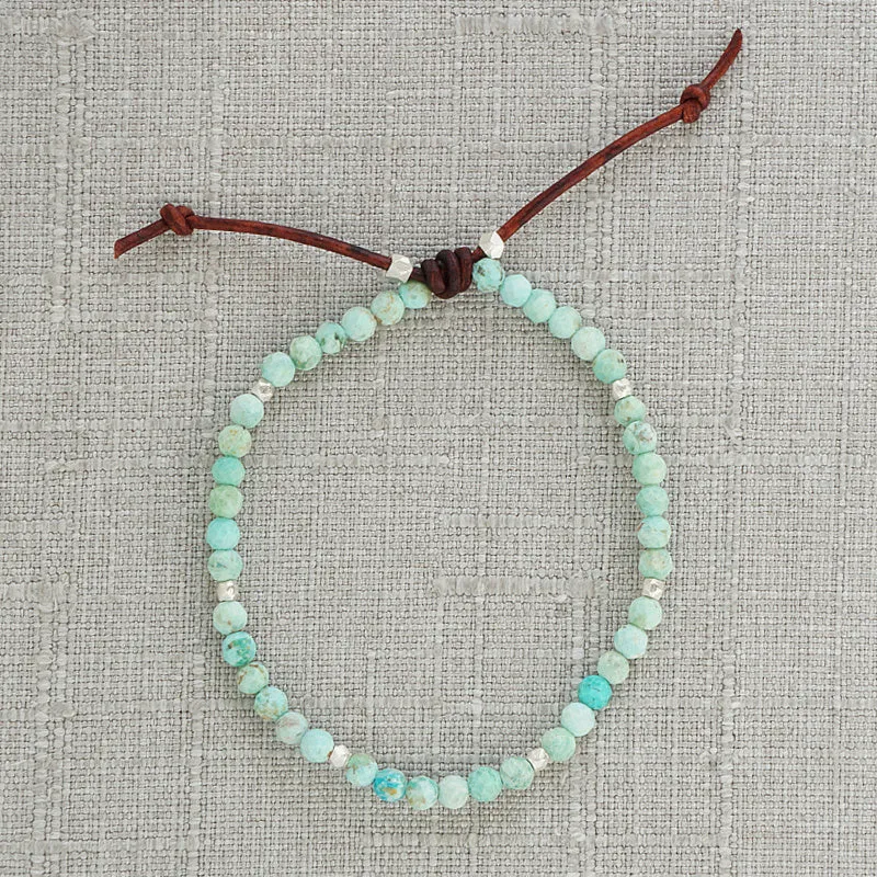 Tiny Mantras Bracelet - Peru Turquoise | Daily Intention Bracelet