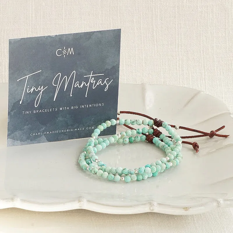 Tiny Mantras Bracelet - Peru Turquoise | Daily Intention Bracelet