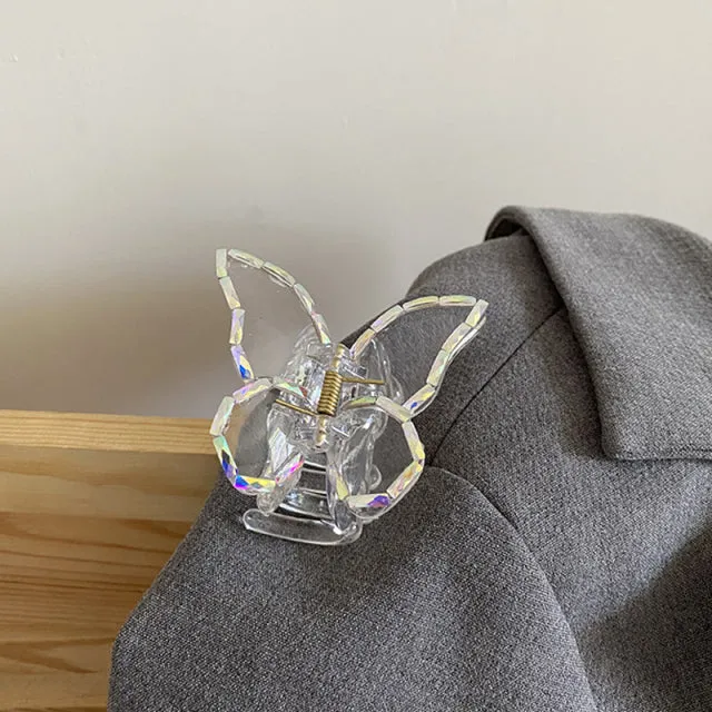 Transparent Butterfly Hair Claws Hairpin Cute Transparent Acrylic Clip