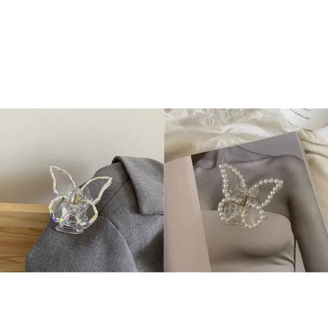 Transparent Butterfly Hair Claws Hairpin Cute Transparent Acrylic Clip