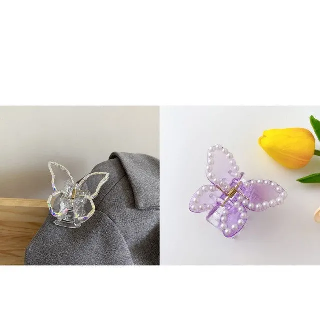 Transparent Butterfly Hair Claws Hairpin Cute Transparent Acrylic Clip