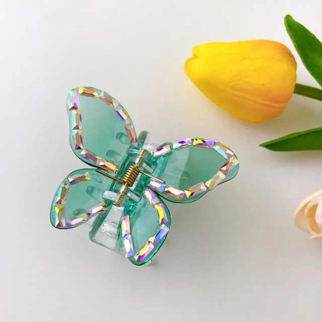 Transparent Butterfly Hair Claws Hairpin Cute Transparent Acrylic Clip
