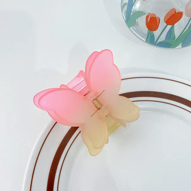Transparent Butterfly Hair Claws Hairpin Cute Transparent Acrylic Clip