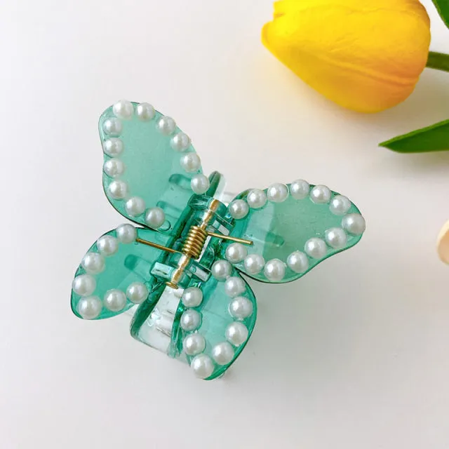 Transparent Butterfly Hair Claws Hairpin Cute Transparent Acrylic Clip