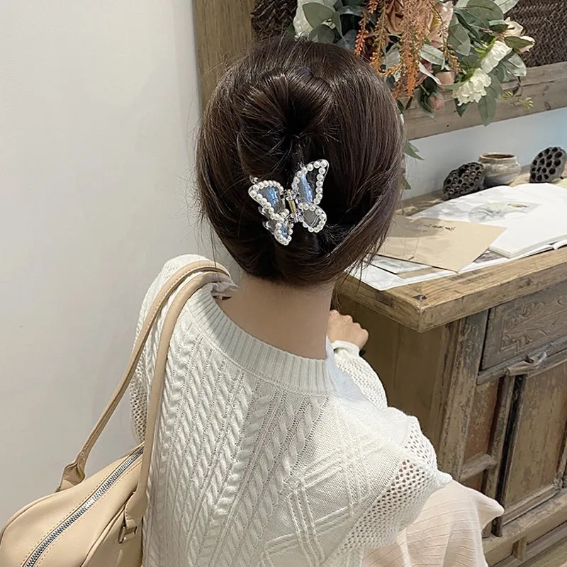 Transparent Butterfly Hair Claws Hairpin Cute Transparent Acrylic Clip