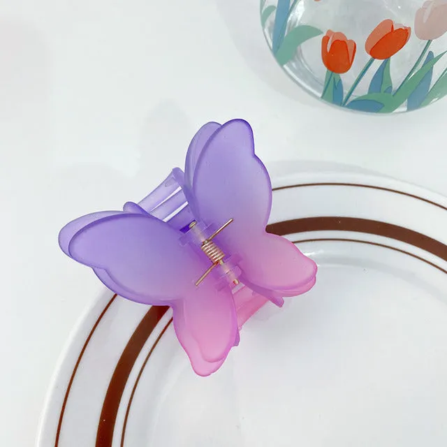 Transparent Butterfly Hair Claws Hairpin Cute Transparent Acrylic Clip