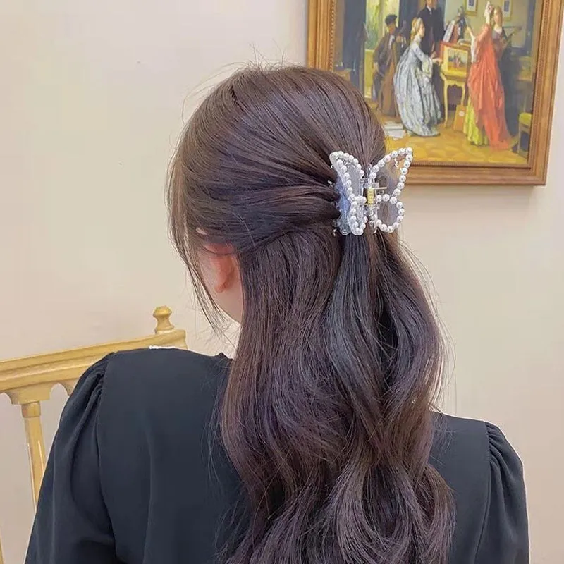 Transparent Butterfly Hair Claws Hairpin Cute Transparent Acrylic Clip