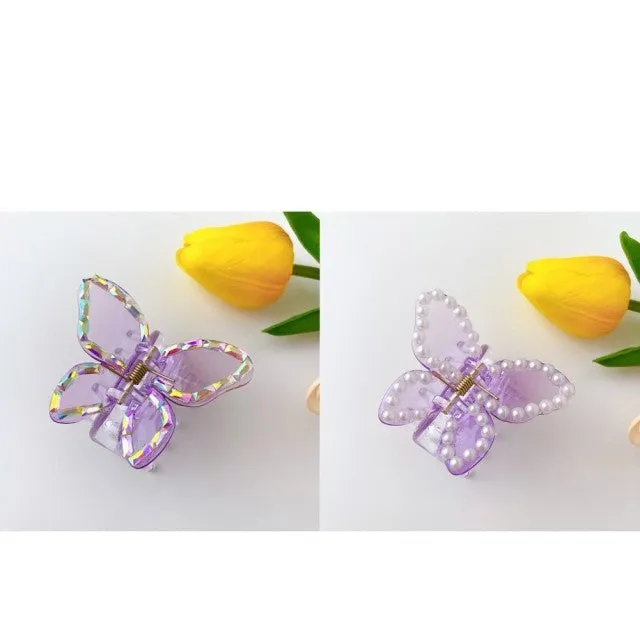 Transparent Butterfly Hair Claws Hairpin Cute Transparent Acrylic Clip