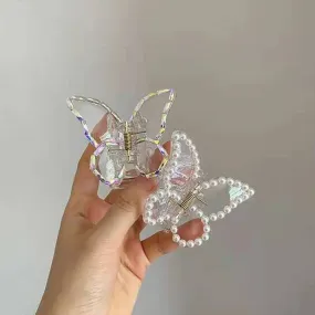 Transparent Butterfly Hair Claws Hairpin Cute Transparent Acrylic Clip