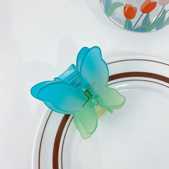 Transparent Butterfly Hair Claws Hairpin Cute Transparent Acrylic Clip