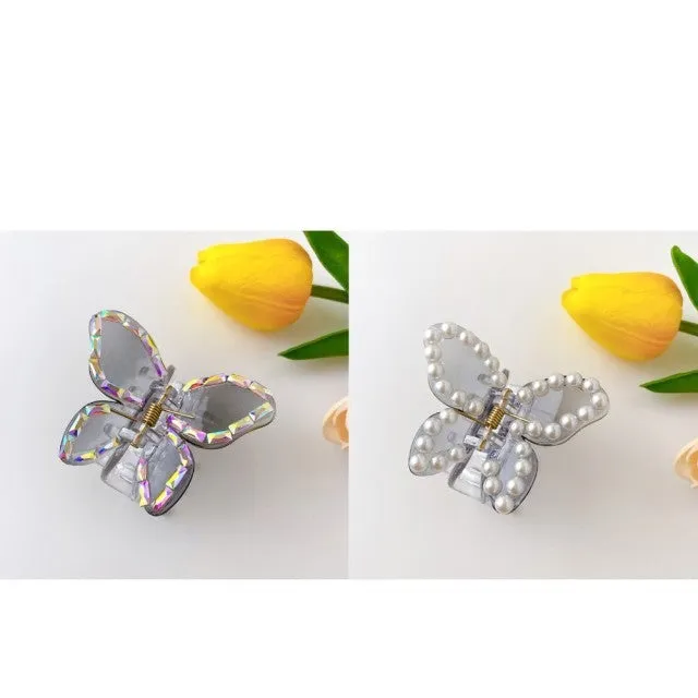 Transparent Butterfly Hair Claws Hairpin Cute Transparent Acrylic Clip