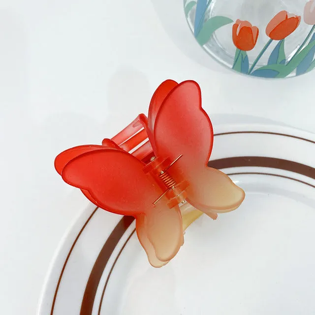 Transparent Butterfly Hair Claws Hairpin Cute Transparent Acrylic Clip