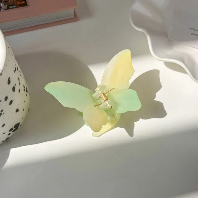 Transparent Butterfly Hair Claws Hairpin Cute Transparent Acrylic Clip