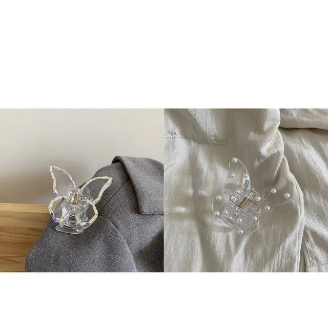 Transparent Butterfly Hair Claws Hairpin Cute Transparent Acrylic Clip